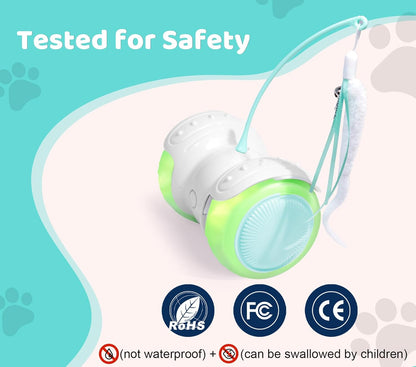 Remote Control Cat Toy with Auto Mode - Interactive Cat Toy Feather for Indoor, Moving Cats Catnip