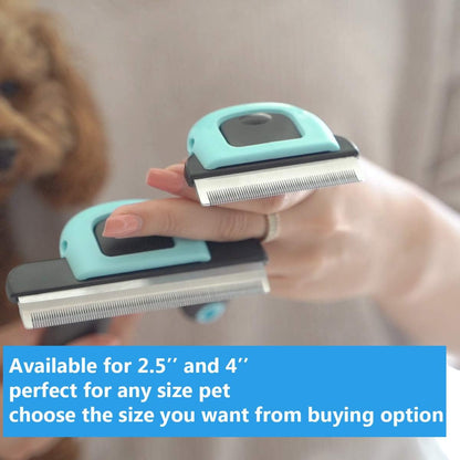 Cat Brush & Cat Comb for Shedding, 2.5inch Blue - Hair Brush for Long Hair and Short Hair, Pet