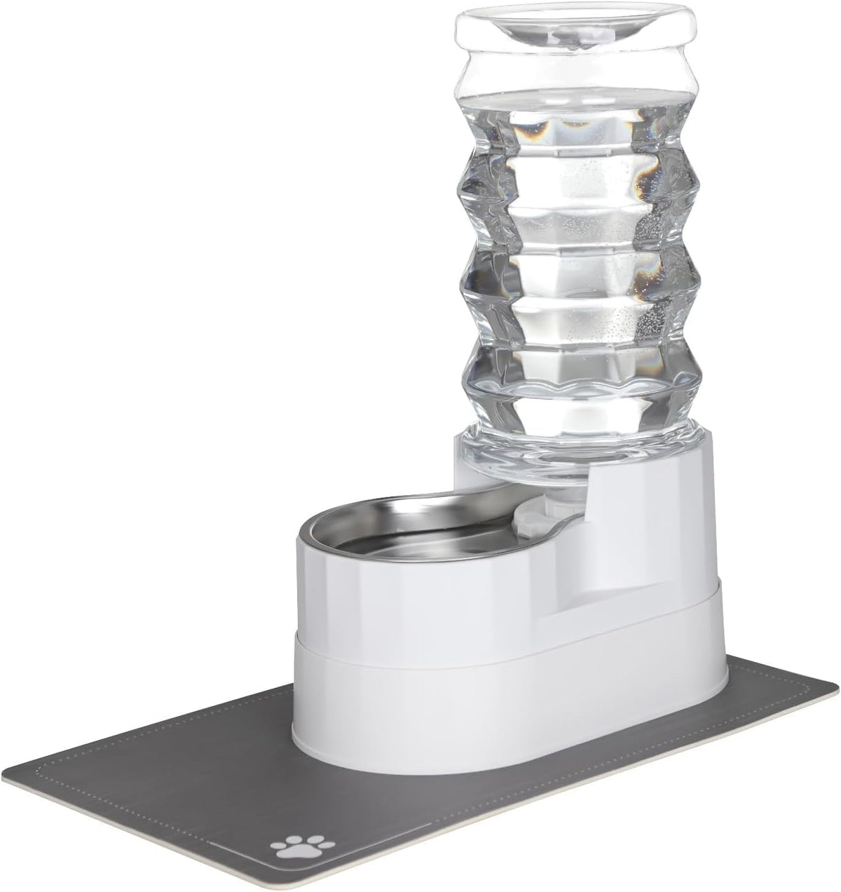 RIZZARI Large Water Dispenser for Dogs: 9L Automatic Stainless Steel Gravity Raised Pet Feeder for