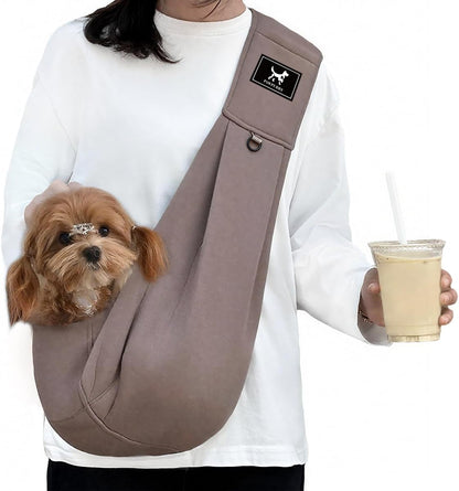 Dog & Cat Carrier Sling, Adjustable Soft Padded Shoulder Puppy Carrier, Hands-Free Dog Carrier Bag