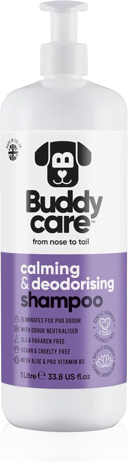 Calming & Deodorising Dog Shampoo by Buddycare | Lavender Scented | with Aloe Vera and Pro Vitamin