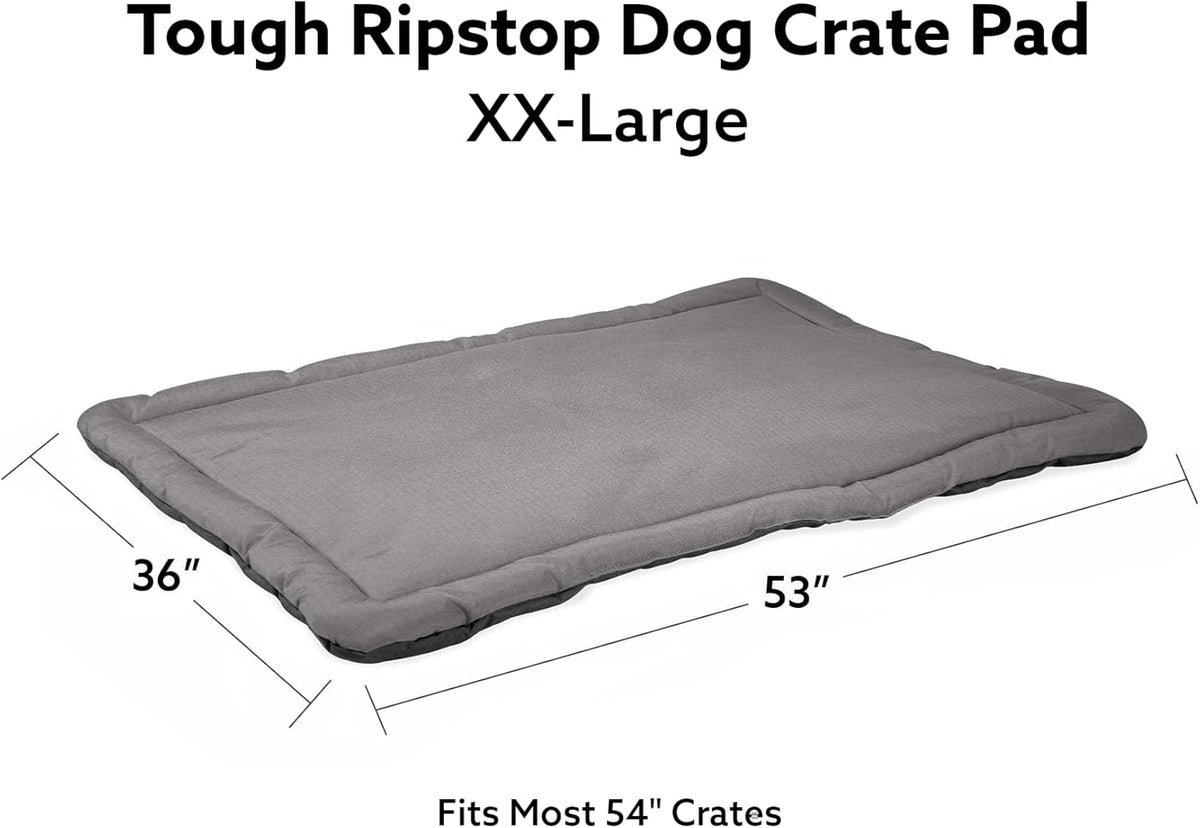 K9 Ballistics Tough Ripstop Dog Crate Pad - Durable & Machine Washable with Non-Skid Bottom and