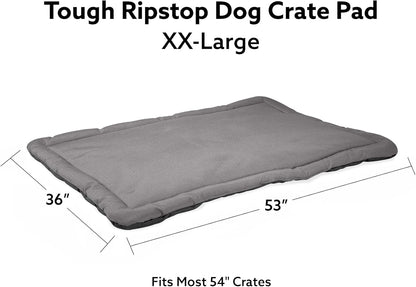 K9 Ballistics Tough Ripstop Dog Crate Pad - Durable & Machine Washable with Non-Skid Bottom and