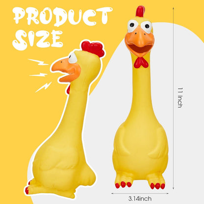 Hungdao 1 Pcs Horse Toys Latex Squeaky Squeeze Chicken Squeak Turkey Balls for Play Fake Screaming