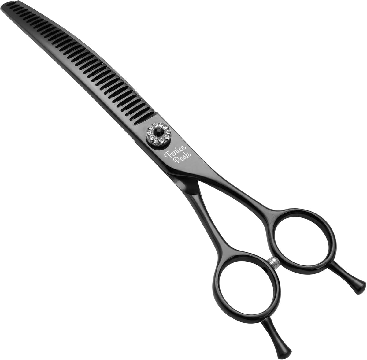 Fenice Peak Professional Dog Grooming Scissors Pet Curved Chunker Shears 7.0'' Extremely Sharp