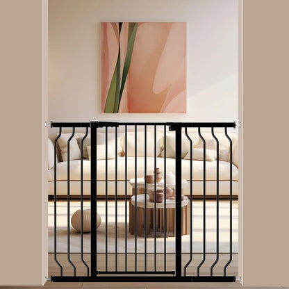 WAOWAO Extra Tall 40.55" Baby Gate 29.92-46.85" Wide Pressure Mounted Walk Through Swing Auto Close
