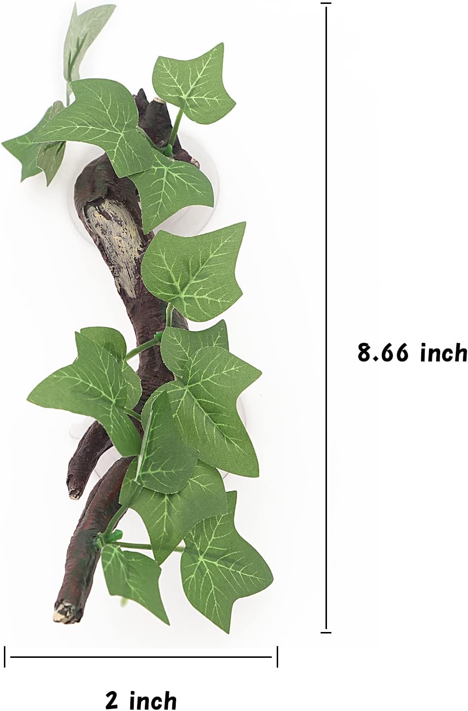 AQUA KT Reptile Corner Branch Terrarium Plant Decoration with Suction Cup for Amphibian Lizard