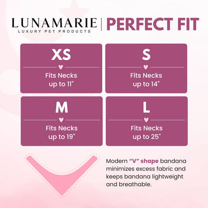 LunaMarie - Luxury Pet Birthday Bandanas -Premium & Silky Poly Fabric | 100% Handmade | Custom