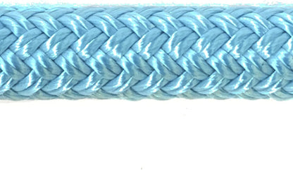 Double Braid Lead Rope with Eye Splice Loop, 12-14FT Lengths (Ice Blue, 14 ft.)
