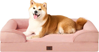 EHEYCIGA Orthopedic Dog Beds for Large Dogs, Waterproof Memory Foam Large Dog Bed with Sides