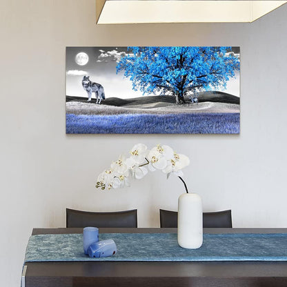Large Size Canvas Wall Art For Living Room Wall Decor For Bedroom Modern Office Decorations Blue