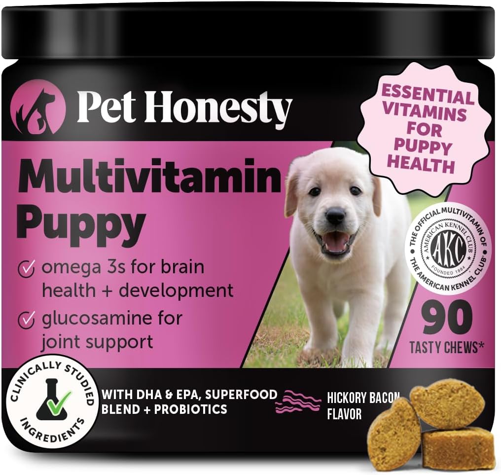 Multivitamin Puppy Treats - Essential Dog Supplements & Vitamins for Learning and Cognitive