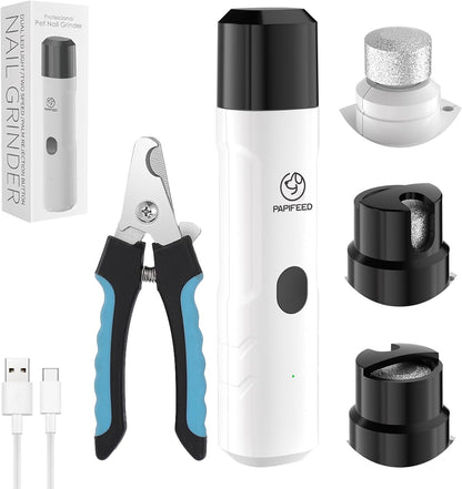 PAPIFEED Pet Nail Grinder for Dogs,3-Speed Rechargeable Dog Nail Trimmers and Professional