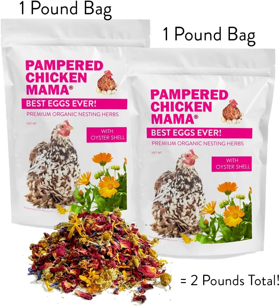 Pampered Chicken Mama Best Eggs Ever! Nesting Herbs for Chickens (2 Pounds Total) for Chicken