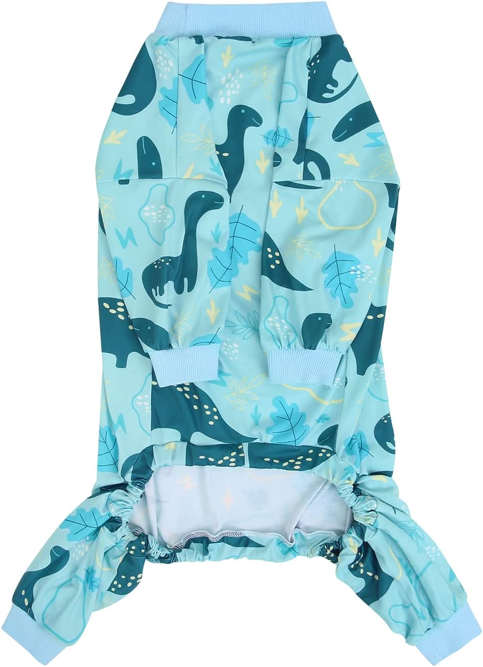 HDE Dog Pajamas One Piece Jammies Jumpsuit Pet Clothes Outfit Stretchy Lightweight Comfy Shirt Pjs