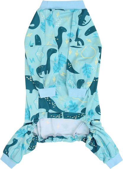 HDE Dog Pajamas One Piece Jammies Jumpsuit Pet Clothes Outfit Stretchy Lightweight Comfy Shirt Pjs