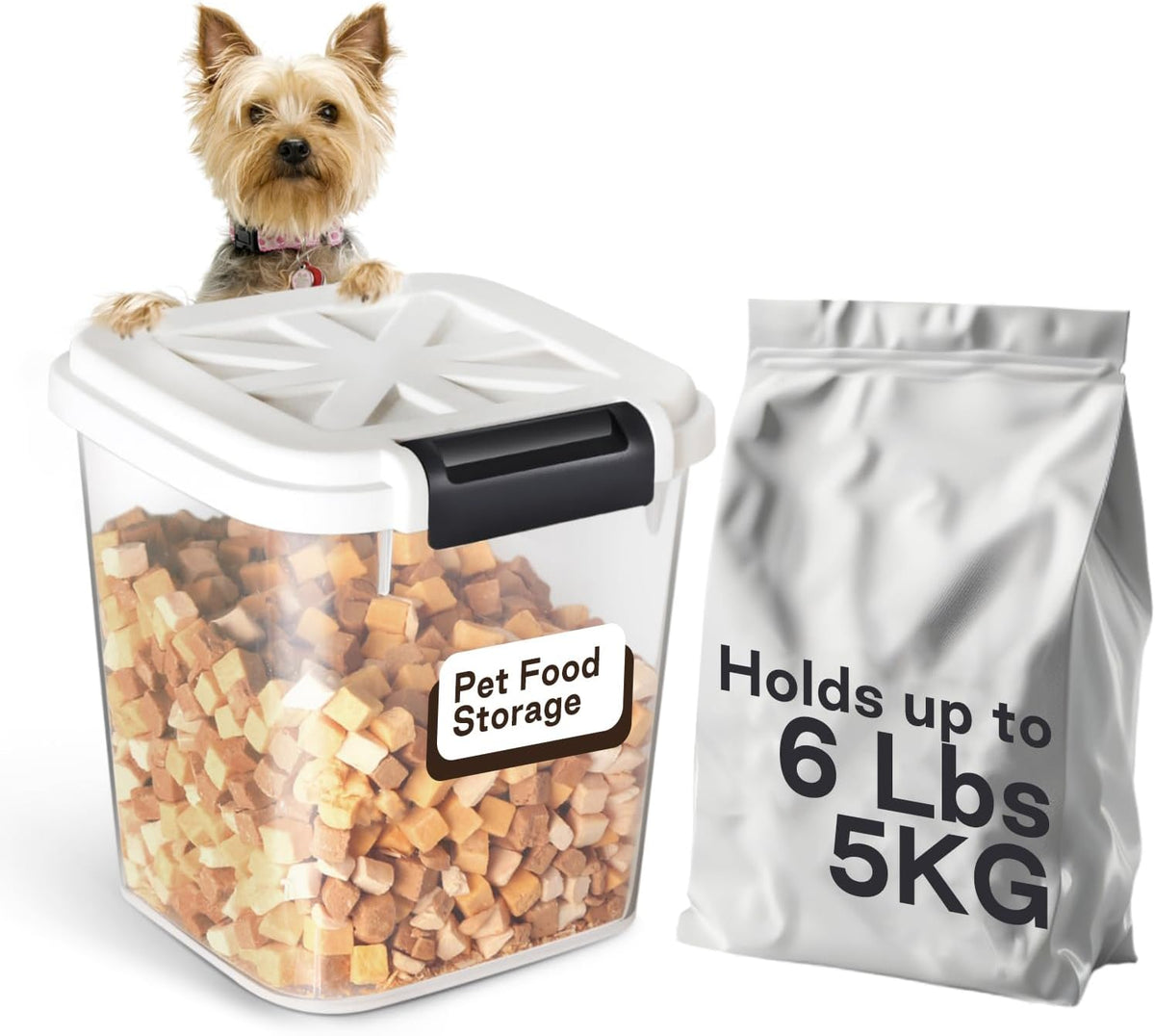 5 lbs Dog Food Storage Container with Lids Airtight Pet Food Container Cat Treat Container, Dry Pet