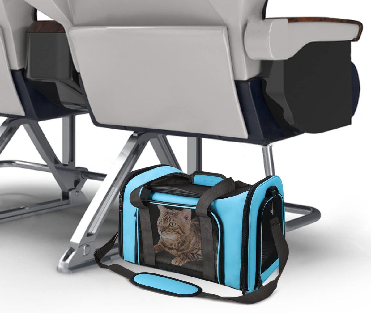 Pet Carrier for Small Medium Cats Puppies up to 15 Lbs, Airline Approved Small Dog Travel Puppy
