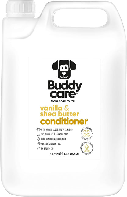 Vanilla & Shea Butter Dog Conditioner (169.07oz) Aloe Vera, Argan Oil & Pro Vitamin B5 to Detangle