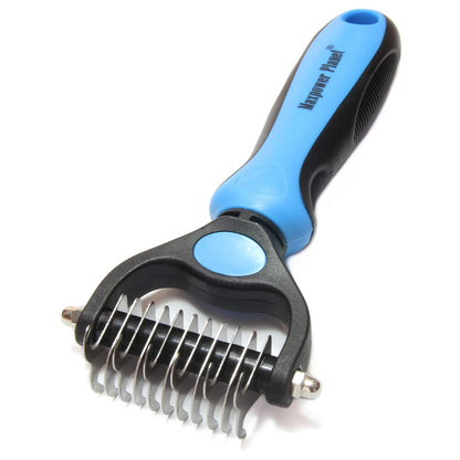 Maxpower Planet Pet Grooming Brush - Double Sided Dematting Undercoat Rake for Dogs and Cats, Extra