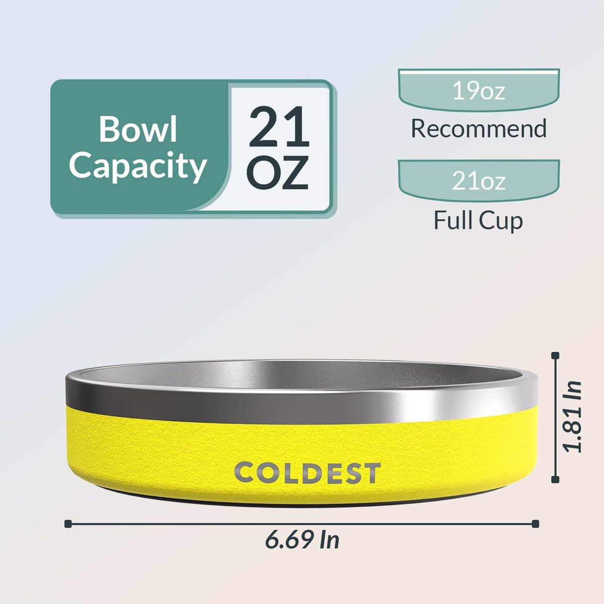 Coldest Dog Bowl - Anti Rust Metal, Non Slip, 3 Layers Insulated Stainless Steel Dog Bowls - Spill