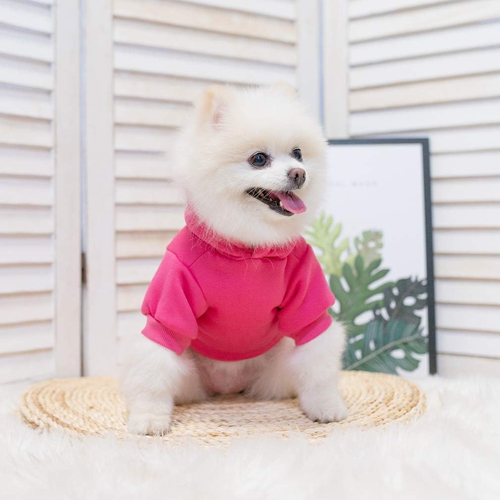 KOOLTAIL Basic Dog Hoodie - Soft & Warm Dog Hoodie Sweater with Leash Hole and Pocket, Dog Winter