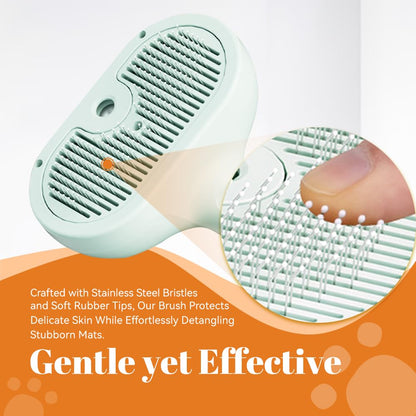 Cat Steam Brush, 3 in 1 Pet Spray Hair Removal Comb for Shedding & Grooming, Pet Grooming Brush