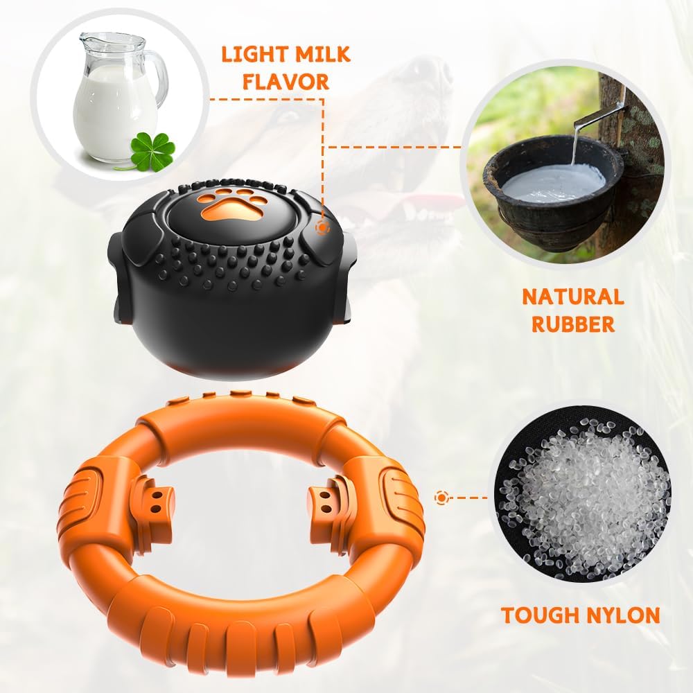 Dog Toys for Aggressive Chewers Large Medium Small Breed Indestructible Durable Tough Squeaky Dog