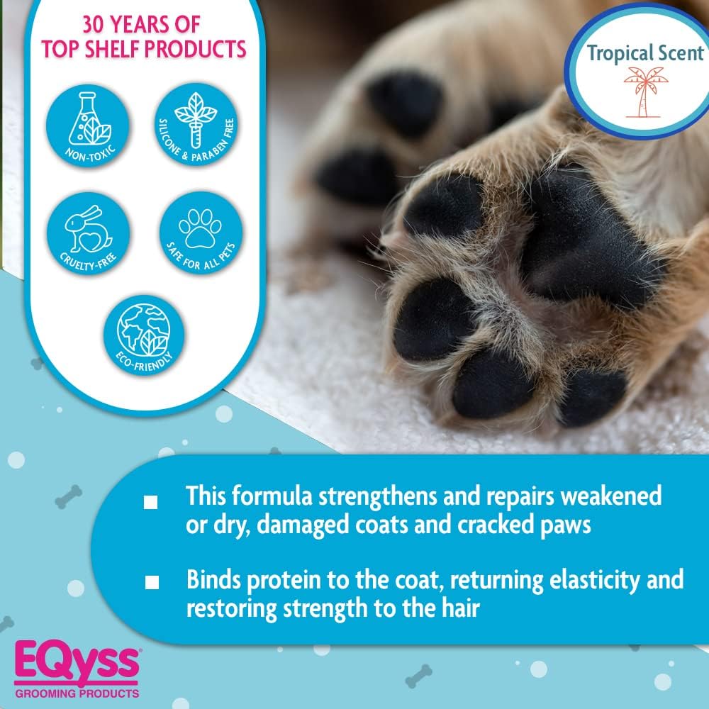 EQyss Mega-Tek Pet Rebuilder - Strengthen & Repair Dry Damaged Coat, Nose, Skin, Cracked Paw Pads