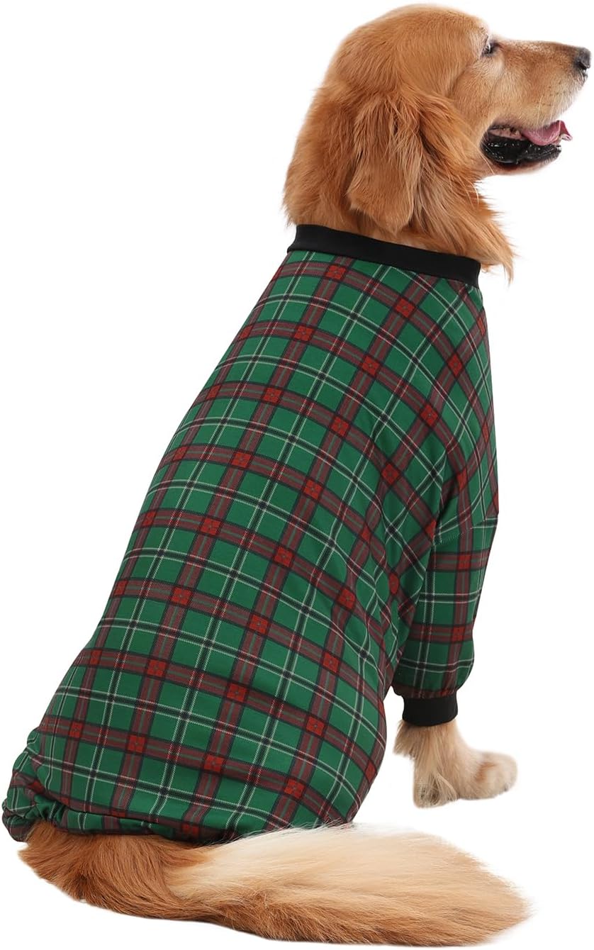 HDE Dog Pajamas One Piece Jammies Jumpsuit Pet Clothes Outfit Stretchy Lightweight Comfy Shirt Pjs