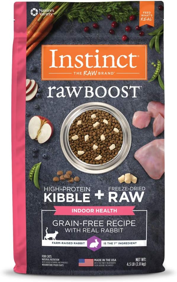 Instinct Raw Boost Indoor Health, Natural Dry Cat Food with Freeze Dried Pieces, Grain Free Recipe