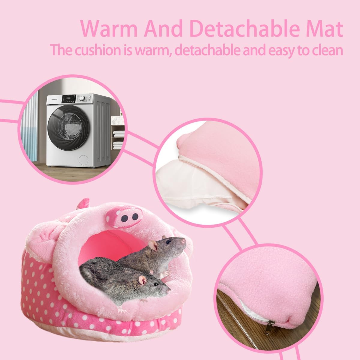 Guinea Pig Bed House & Hideout for Rat Bearded Dragon Hedgehog Ferret to Sleep and Hide, Guinea Pig