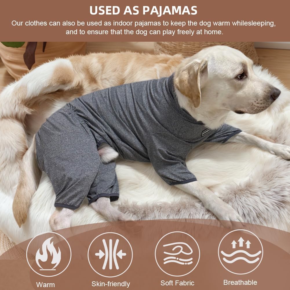 Dog Pyjamas PJS Sweater Clothes and Home Clothing Suitable for Medium to Large Breeds of Dogs, Dog