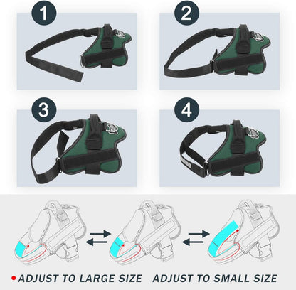 Bolux Dog Harness, No-Pull Reflective Dog Vest, Breathable Adjustable Pet Harness with Handle for