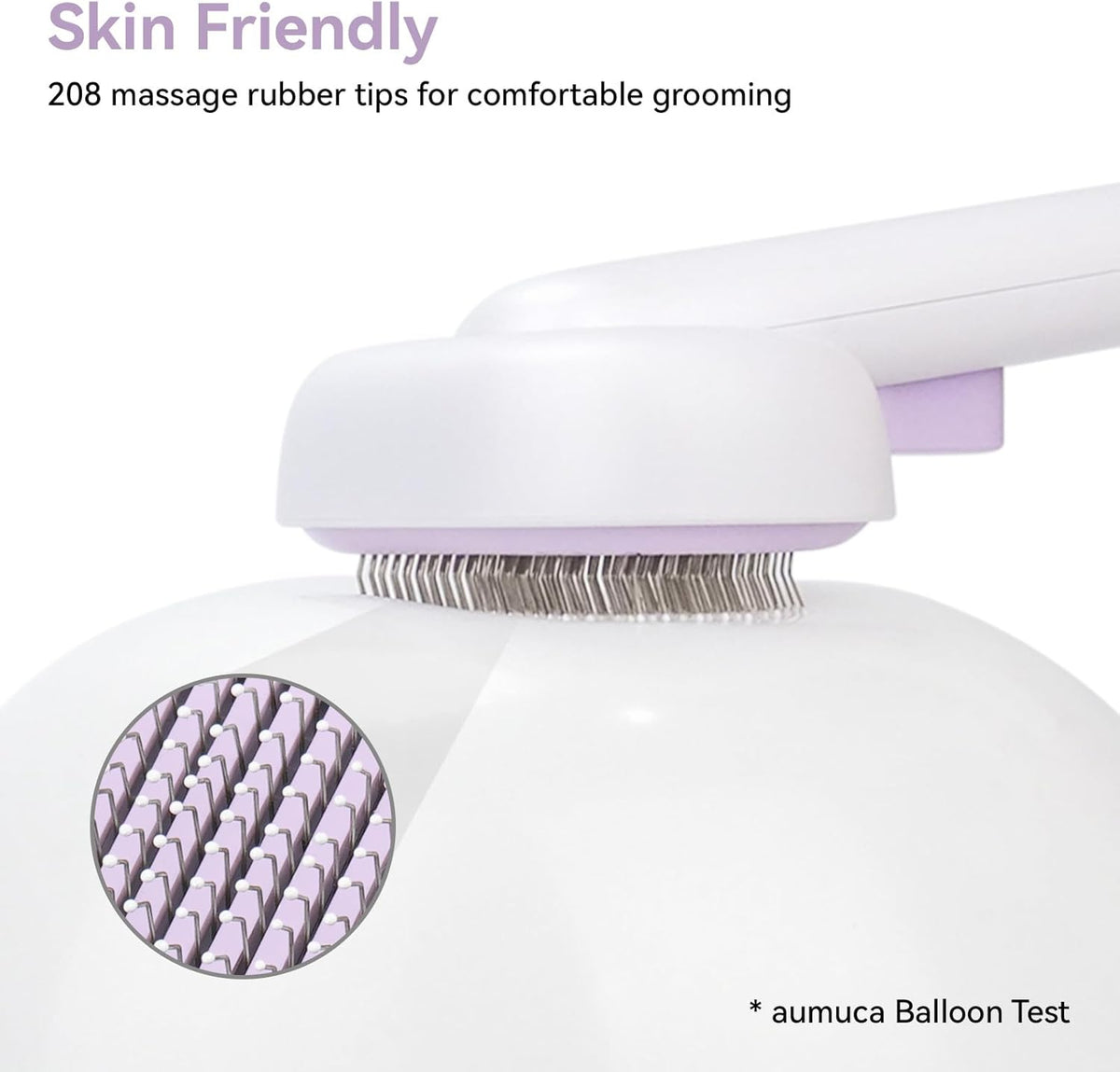 aumuca Cat and Dog Grooming Brush for Shedding, Removes Loose Fur from Long or Short Haired Pets