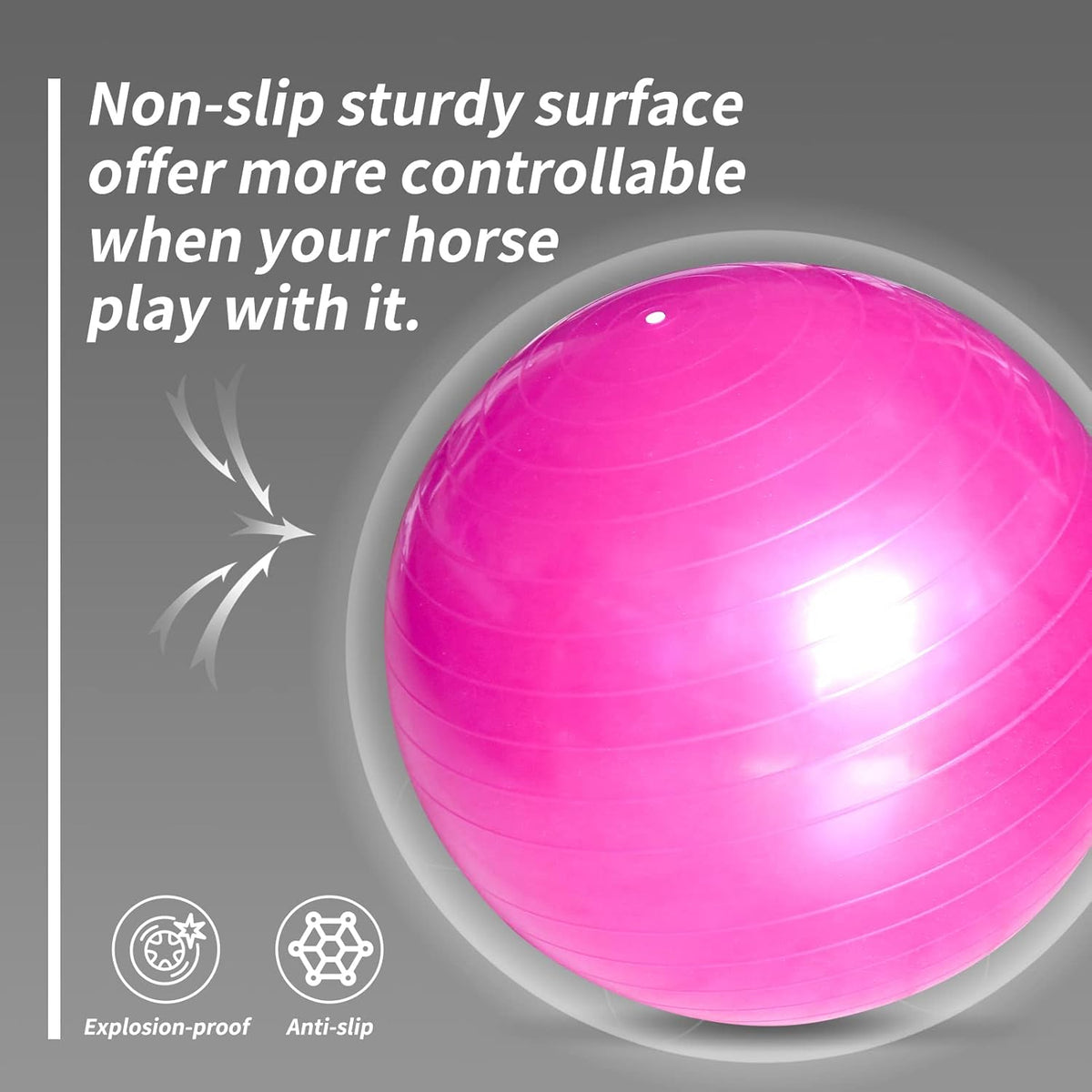 17 Inch Horse Play Balls Anti-Burst Herding Ball for Horse Mega Equine Ball for Play Training