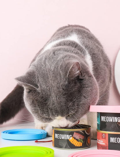 Comtim Pet Food Can Cover Silicone Can Lids for Dog and Cat Food(Universal Size,One fit 3 Standard