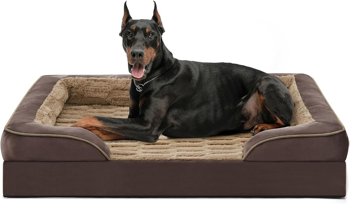 FURTIME Orthopedic Dog Bed for Extra Large Dogs - XL Plus Washable Dog Sofa Beds, Supportive Foam