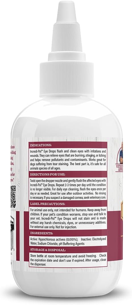 Dr. Pol Incredi-Pol Eye Drops for Dogs, Cats, and All Animals - Dog Eye Drops to Flush and Clean