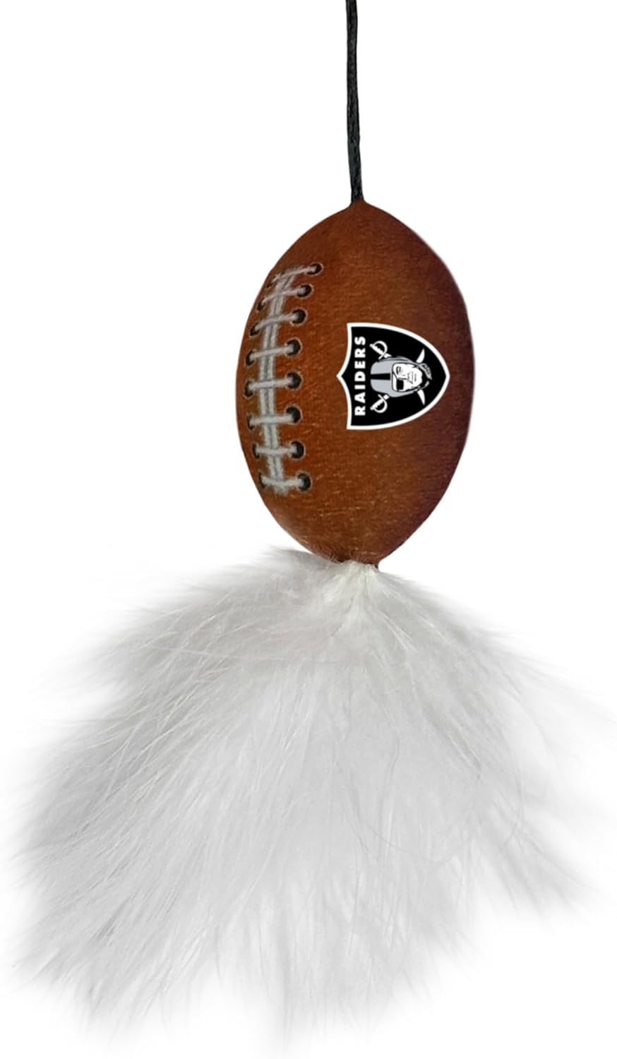 NFL Las Vegas Raiders Cat Tunnel Tube Toy with Plush Football Catnip and Feathers Collapsible