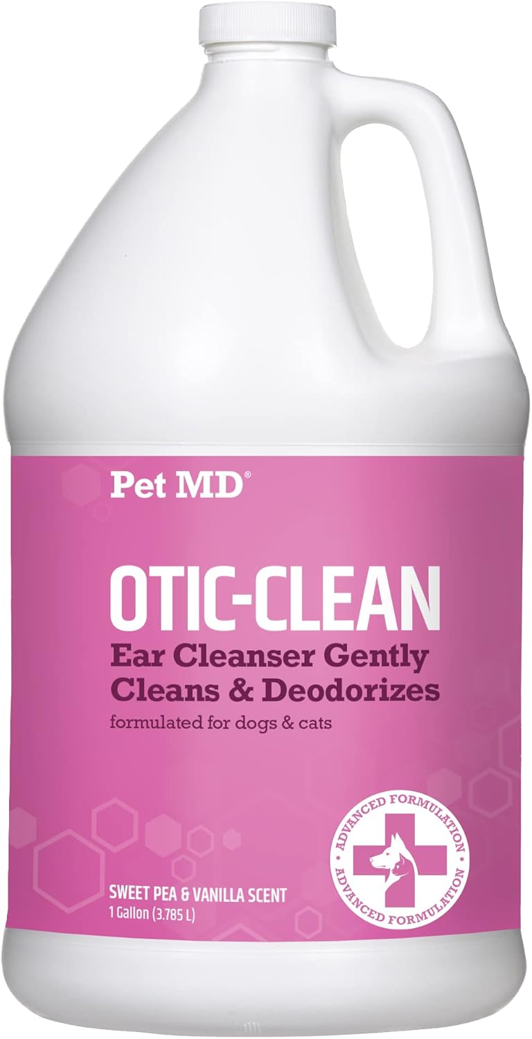 Pet MD Otic-Clean Dog Ear Cleaner - Veterinarian-Formulated Otic Ear Solution for Dogs & Cats - Pet