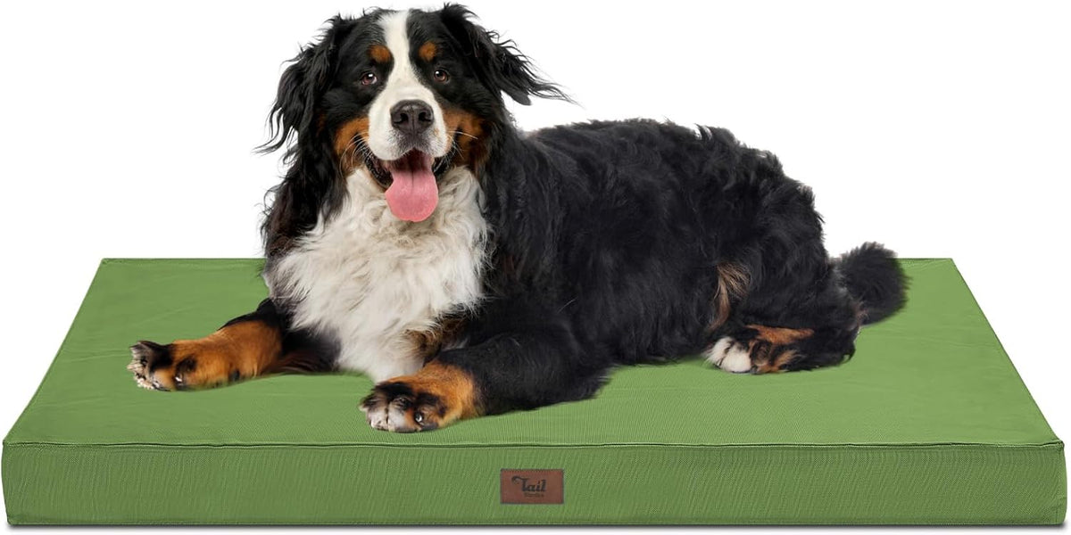 Outdoor Extra Large Dog Crate Bed, Big Waterproof Dog Bed for Large Dogs, Orthopedic Egg Foam Pet