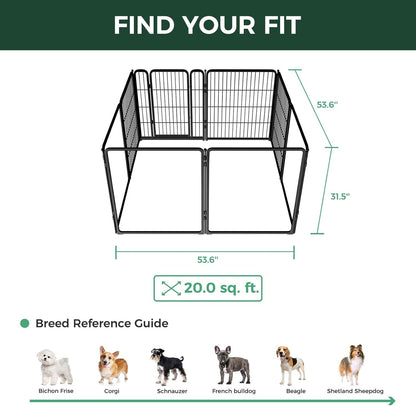 FXW Homeplus Unleashed Indoor Dog Playpen - Stress-Free and Safe Play, Heavy Duty 32 Inch 4 Acrylic
