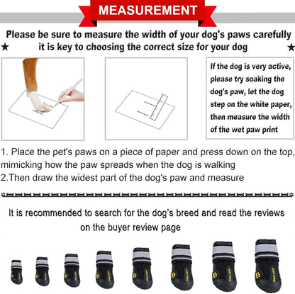 QUMY Dog Shoes for Large Dogs, Medium Dog Boots & Paw Protectors for Winter Snowy Day, Summer Hot