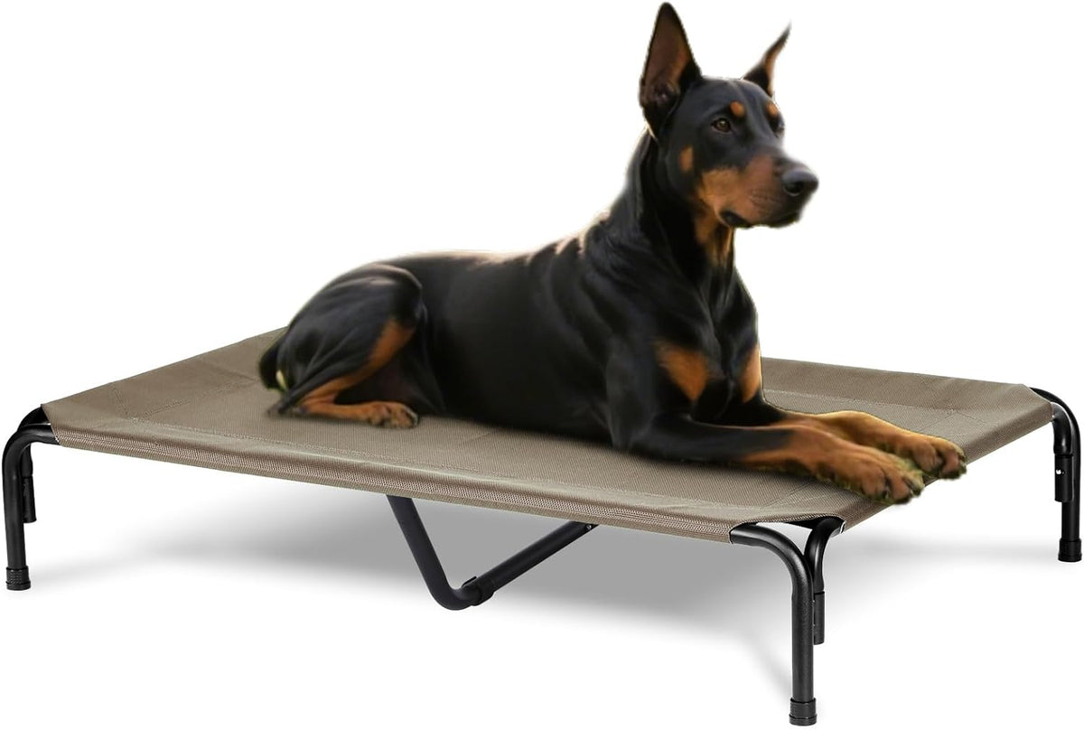 Elevated Dog Bed for Outdoor, XXXL Raised Dogs Cot with Washable Mesh, Cooling Pet Beds Chew Proof