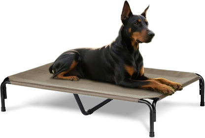 Elevated Dog Bed for Outdoor, XXXL Raised Dogs Cot with Washable Mesh, Cooling Pet Beds Chew Proof