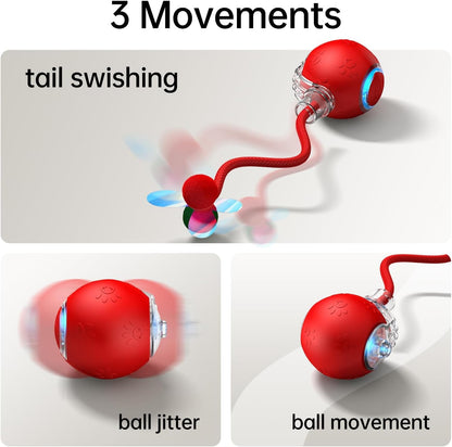 Interactive Cat Toys for Indoor Cats - Kitten Toy with Speedy Tail 2.0, Automatic Cat Toys for
