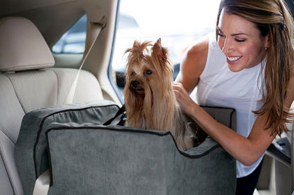 Snoozer Lookout I Dog Car Seat - Small Dog & Puppy Car Seat, Booster Bed for Small & Medium Size