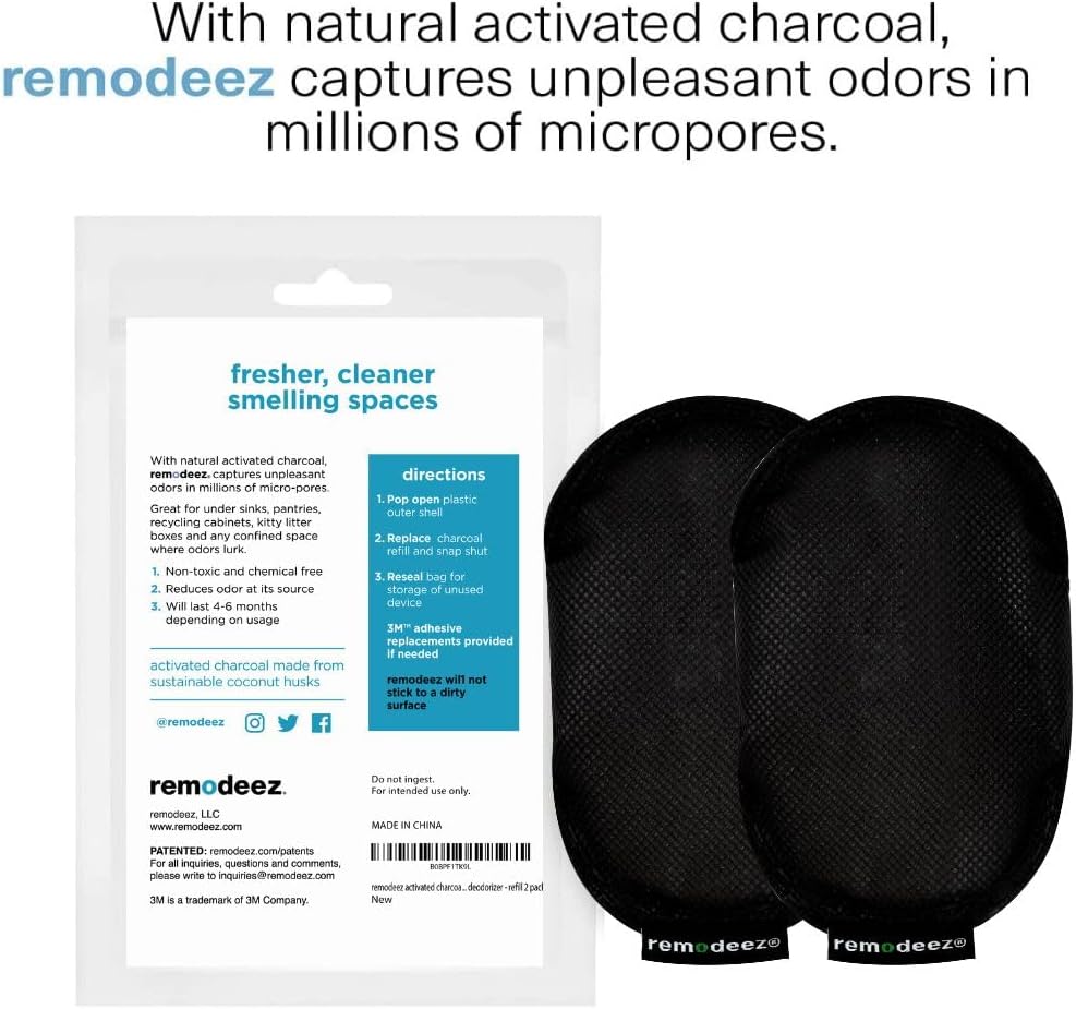 Refills for remodeez Litter Deodorizers and Odor Eliminator, Activated Charcoal, Natural Air