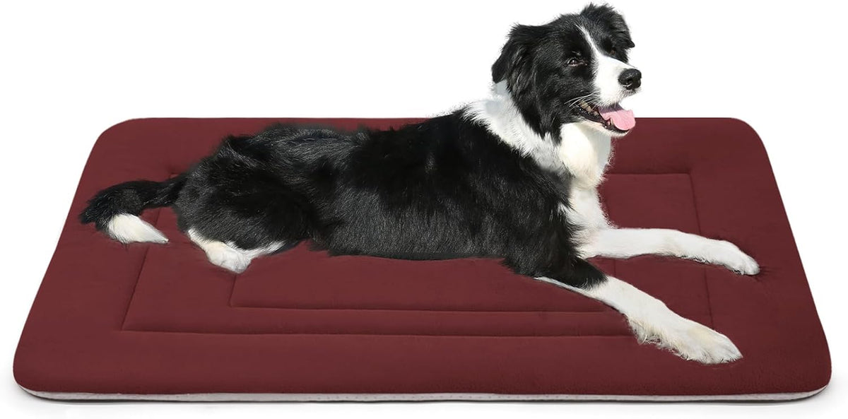 JoicyCo Dog Bed Soft Dog Crate Bed Pad Mat, 36 in Non Slip Bottom Washable Dog Beds for Medium and
